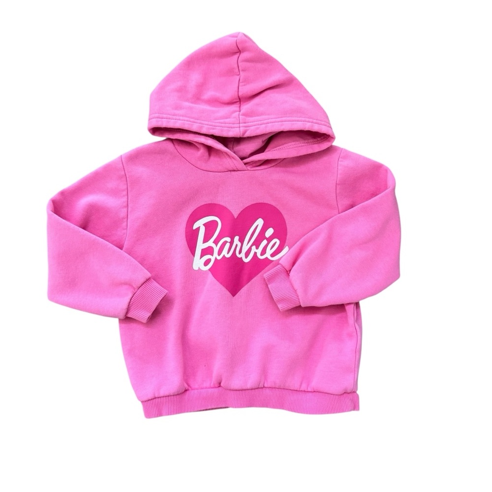 H&M Kids Barbie Pink Hooded Sweatshirt 5T